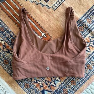 lululemon athletica Brown Ribbed Sports Bra
